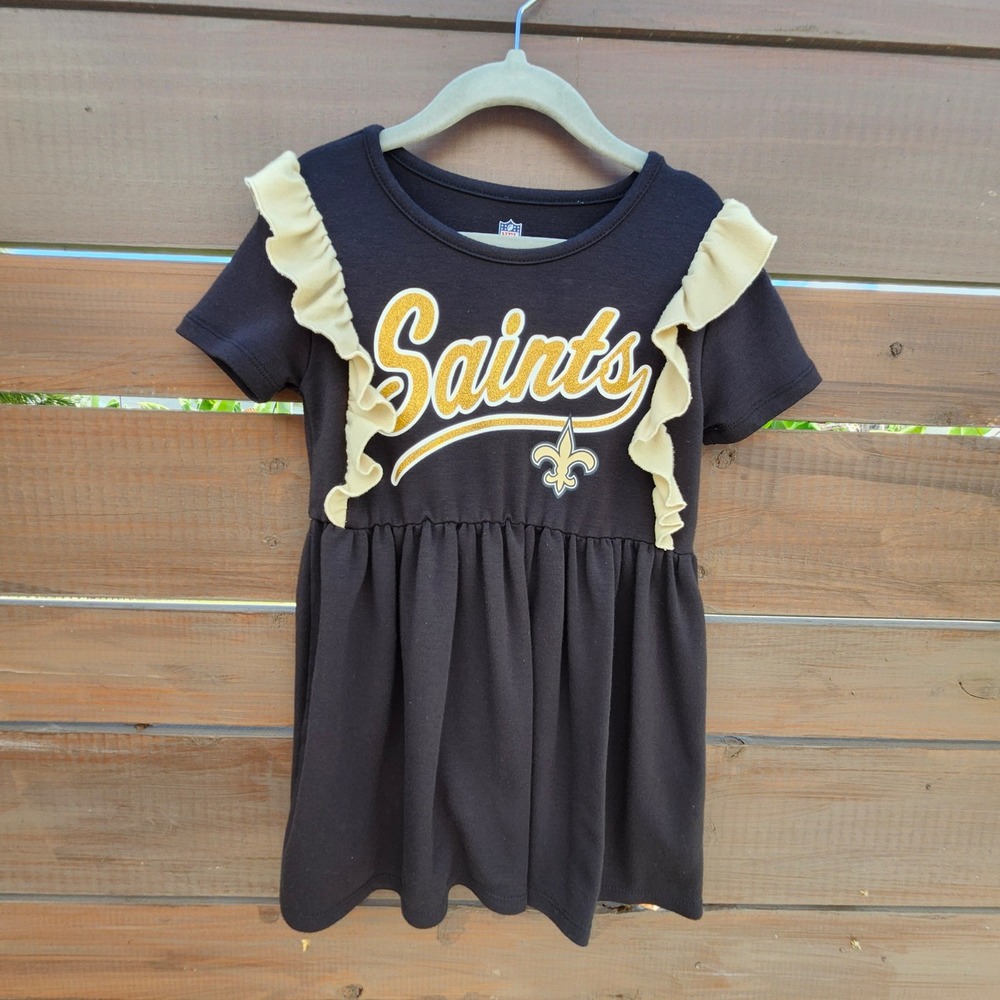 NFL New Orleans Saints‎ Girls Ruffle Dress Size S/4